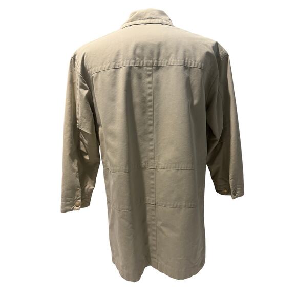 Vintage Escada Margaretha Ley Beige Trench Coat Made Germany 89-90 Plaid Lined - Picture 5 of 12